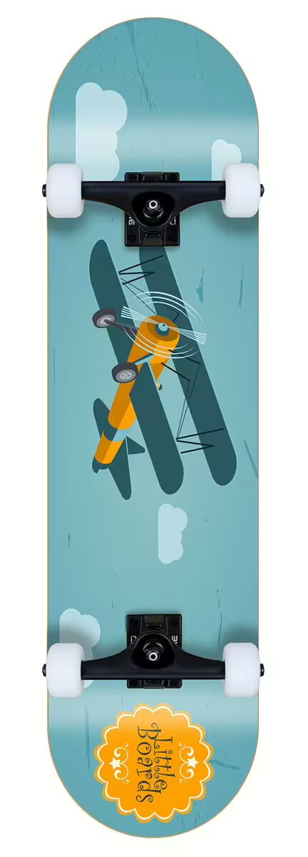 Little Boards Complete Kinder Skateboard Airplane 7,0" x 28,5"x WB12,2"