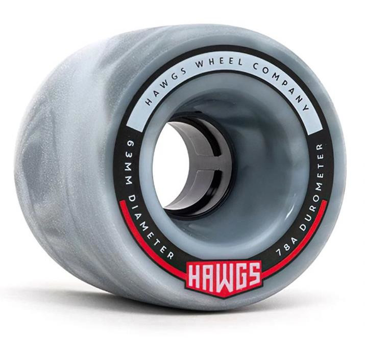 Fatty Hawgs Wheels 63mm 78A CP 50mm - Color : Grey/White Swirl