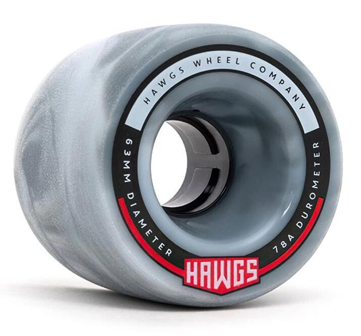Hawgs Wheels Fatty 63mm 78A CP50mm - Color : Grey/White Swirl