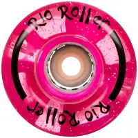 Rio Roller Light Up LED Wheels 58mm 82A Rosa Glitzer