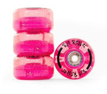 Rio Roller Light Up Wheels 58mm 82A Rosa Glitter