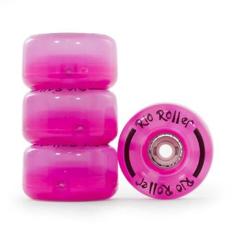 Rio Roller Light Up Wheels 58mm 82A Rosa Frost