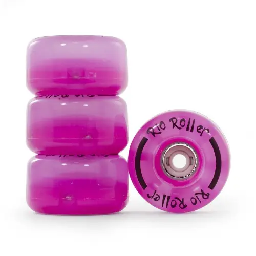 Rio Roller Light Up Wheels 58mm 82A Rosa Frost
