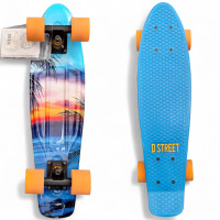 D-Street Complete Pennyboard Sumatra blue-orange 22"