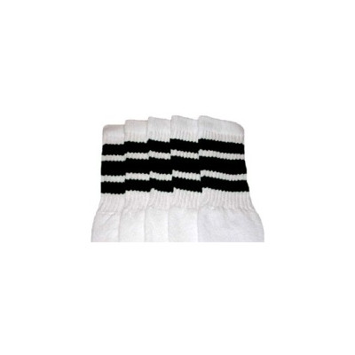 22" SKATERSOCKS white style 22-001 black stripes 