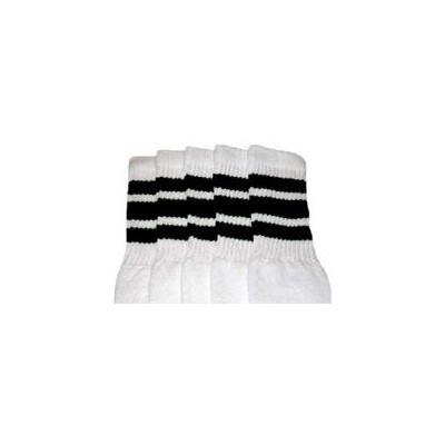 SKATERSOCKS 22" white style 22-001 black stripes