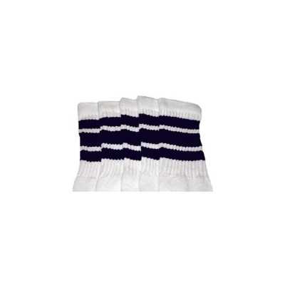 22 SKATERSOCKS white style 22-005 navy blue stripes 