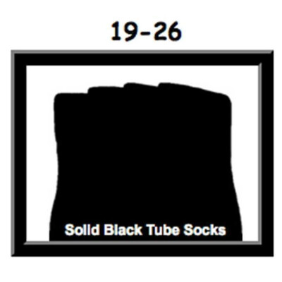SKATERSOCKS 19" black style 19-026 plain black