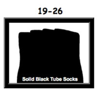 19" SKATERSOCKS black style 19-026 plain black 