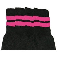 22" SKATERSOCKS black style 22-012 bubblegum pink...