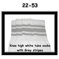 22 SKATERSOCKS white style 22-053 grey stripes