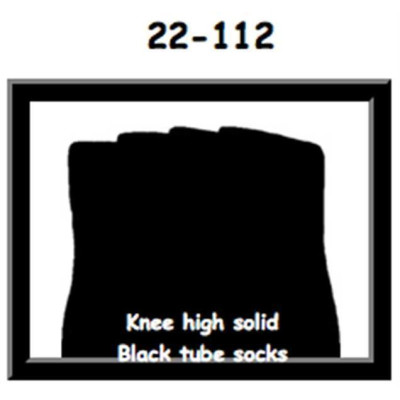 22" SKATERSOCKS black style 22-112 solid black