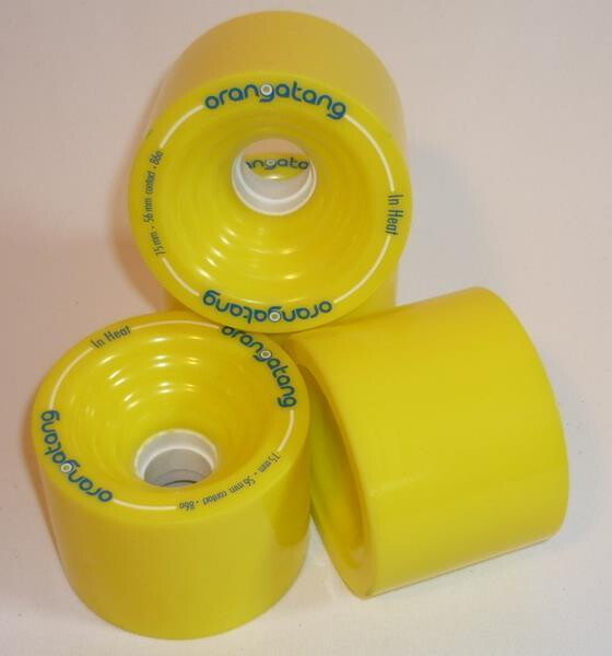 Orangatang Wheels In Heat 75mm 86a - yellow