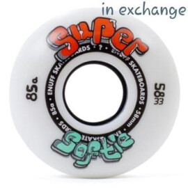 Enuff super softies (o.ä.) 85A 58mm (weiss)